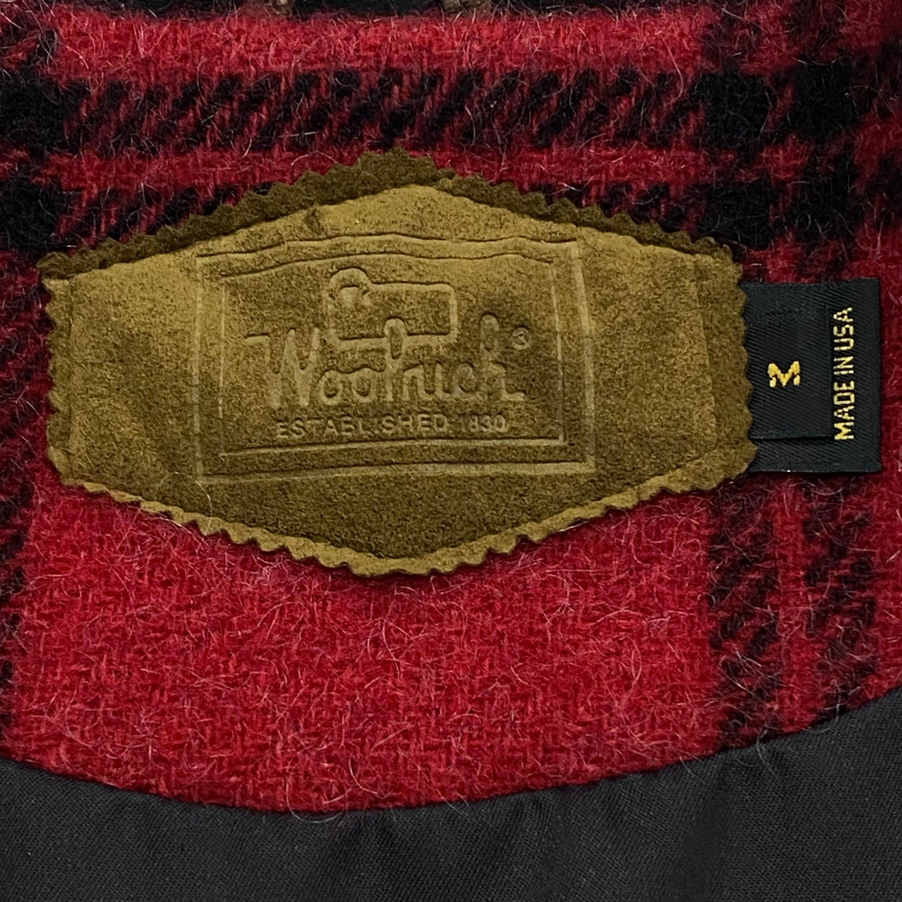 Vintage Woolrich Red Black Plaid Wool Mohair Blazer Jacket Women’s Medium