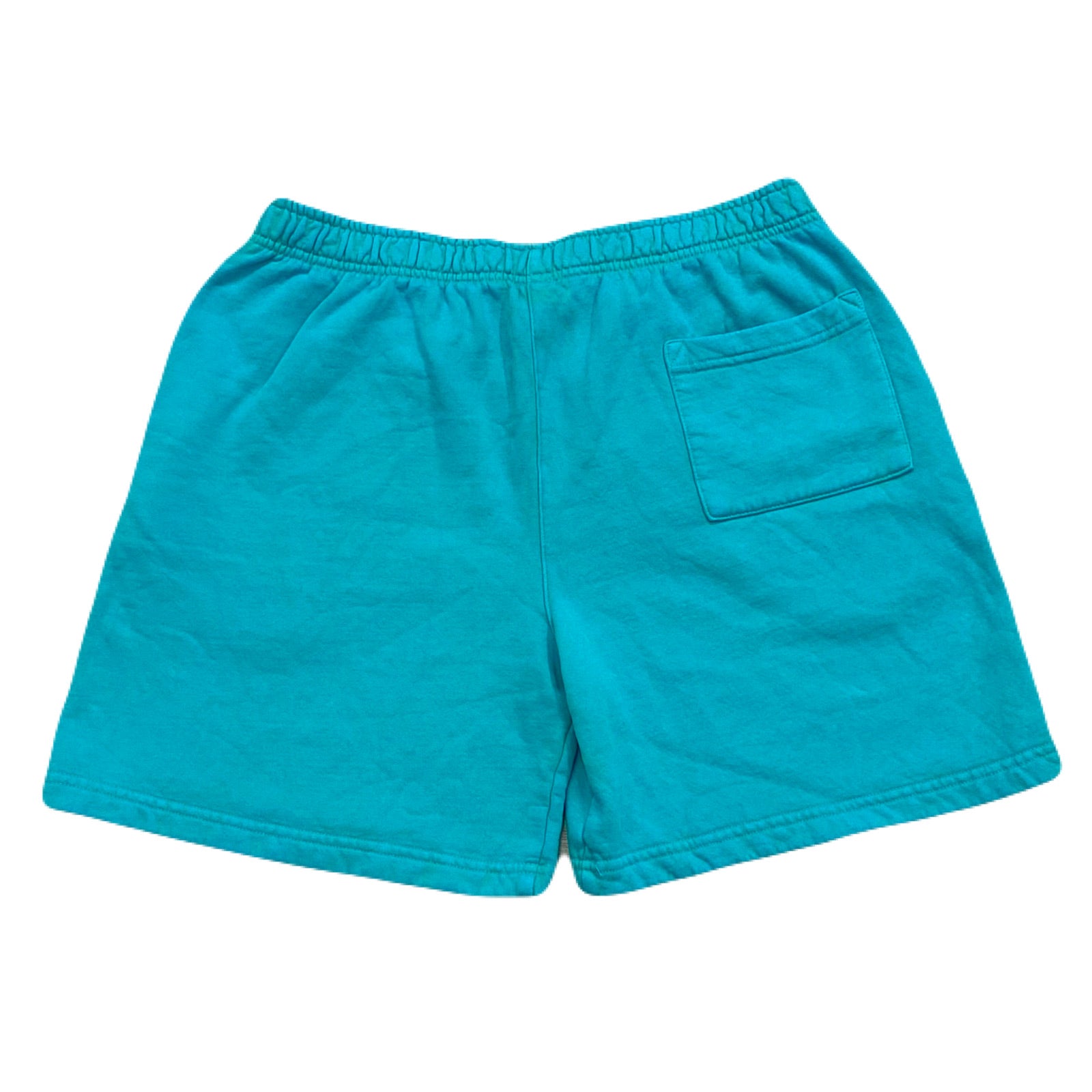 Cross Colours Peace Circle Logo Turquoise Fleece Shorts Men’s Large