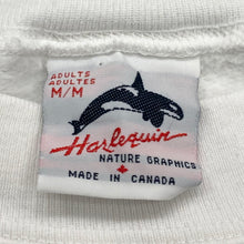 Load image into Gallery viewer, Vintage 1991 Harlequin Save A Day For Wildlife Double Sided Sweatshirt Adult Medium
