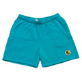 Cross Colours Peace Circle Logo Turquoise Fleece Shorts Men’s Large