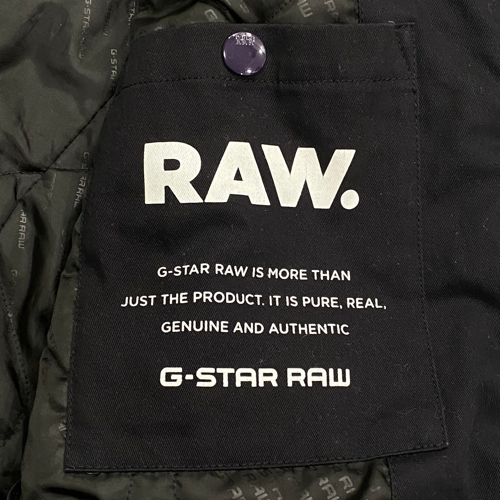 G-Star Raw Black Garber Padded Trench Coat Jacket Men’s Large