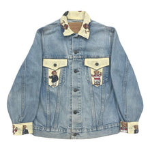 Load image into Gallery viewer, Vintage Levis x Polo Bear 1 Of 1 Custom Denim Jacket With Flip Cuffs By Subtle Flex Streetwear Women’s 38
