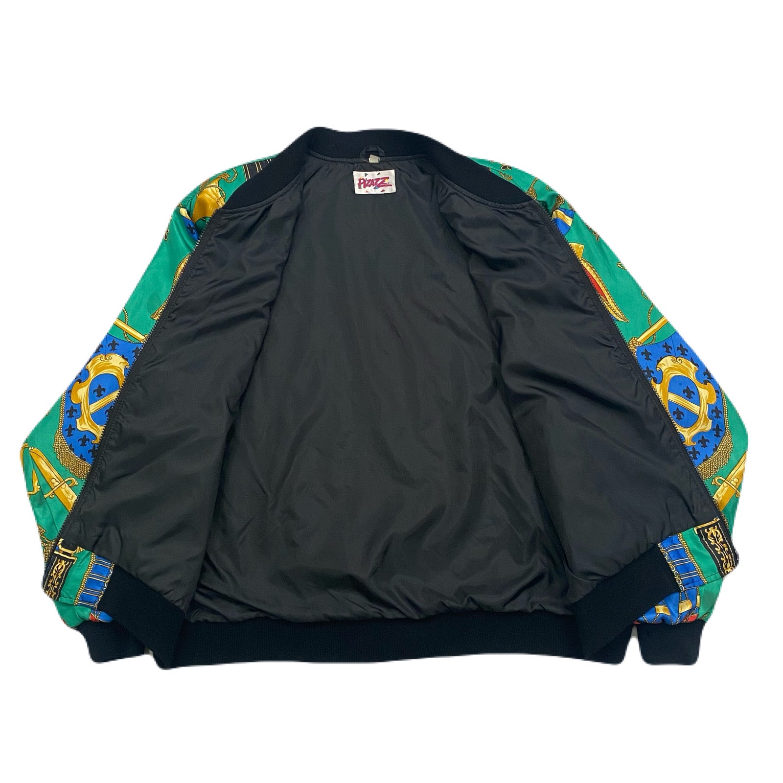 Vintage 80’s Pizazz All Over Print Satin Jacket Women’s Large