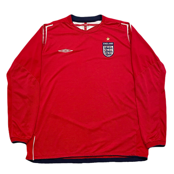 Umbro England Euro 2004-2006 Long Sleeve Football Soccer Jersey Shirt Men’s XL