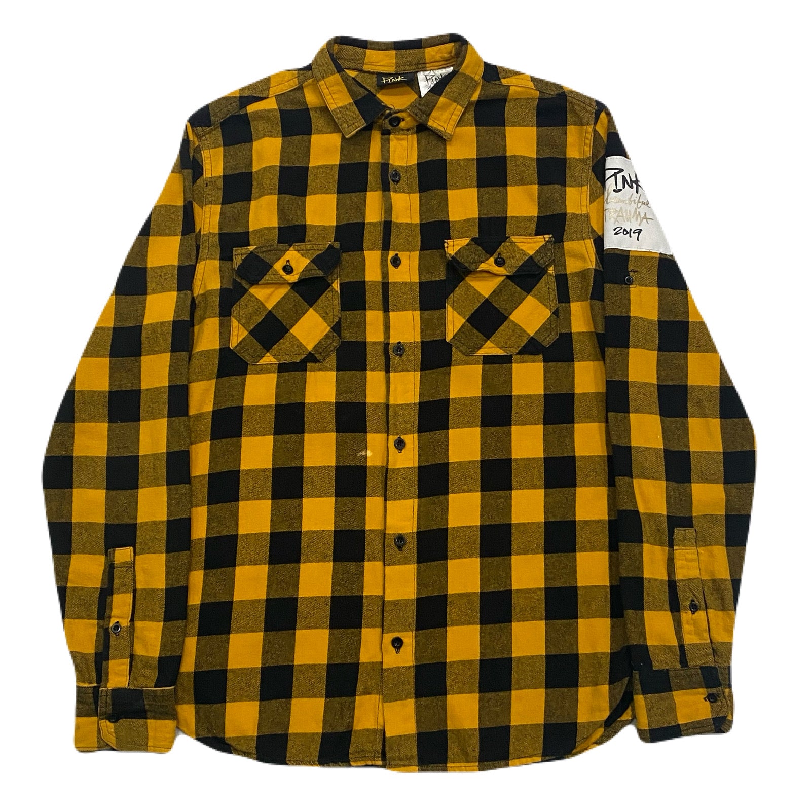 Pink P!nk Beautiful Trauma 2019 World Tour My Love My Drug Plaid Flannel Concert Shirt Unisex Small