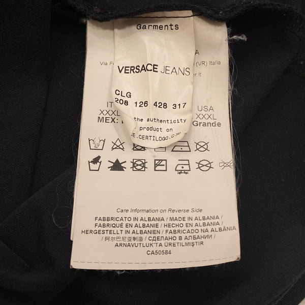 Versace Jeans Black Gold Chest Logo Stretch T-Shirt Men’s XXXL