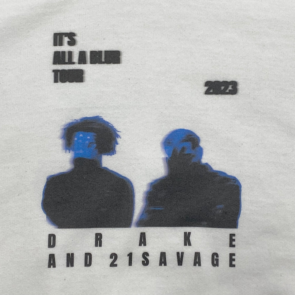 Drake 21 Savage It’s All A Blur 2023 Tour Rare Rap Hoodie Men’s Medium