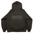 Fear Of God Essentials Applique Logo Olive Green Full Zip Hoodie XS