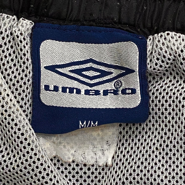 Vintage Umbro Black Checkered Nylon Soccer Shorts Medium