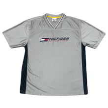 Load image into Gallery viewer, Vintage Y2K Tommy Hilfiger Athletics Silver Black Satin #88 Football Jersey Men’s XL
