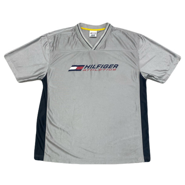 Vintage Y2K Tommy Hilfiger Athletics Silver Black Satin #88 Football Jersey Men’s XL