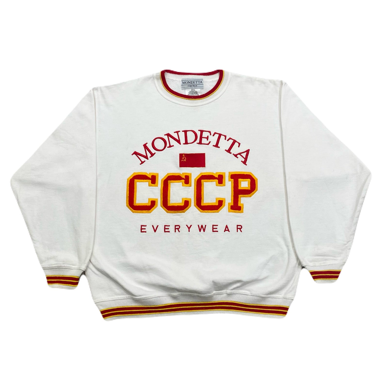 Vintage Mondetta Everywear Soviet Union USSR Embroidered Sweatshirt Men’s Medium