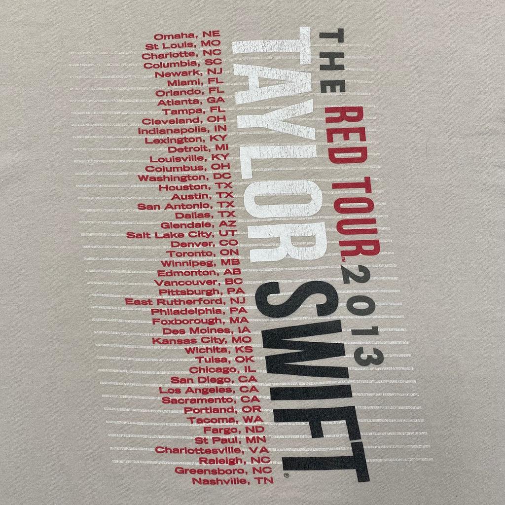 Taylor Swift Tilted 2013 The Red Tour Rare Concert T-Shirt Women’s Medium