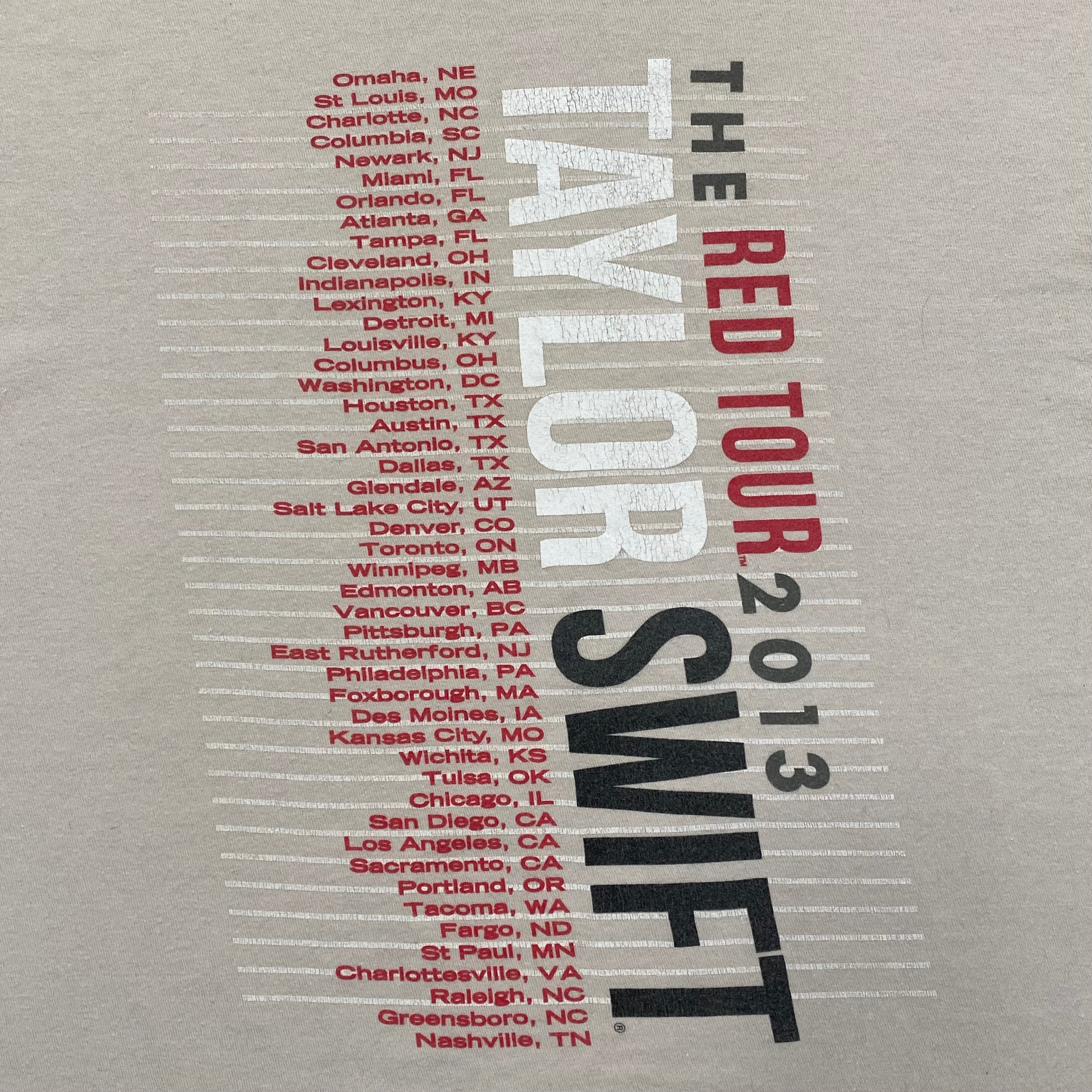 Taylor Swift Tilted 2013 The Red Tour Rare Concert T-Shirt Women’s Medium
