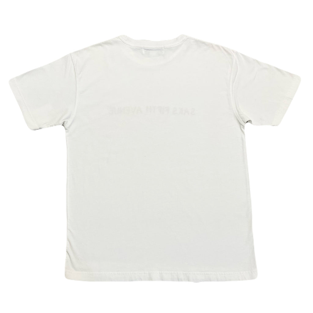 Vintage Saks Fifth Avenue 2003 Embroidered Spell Out T-Shirt Adult Large