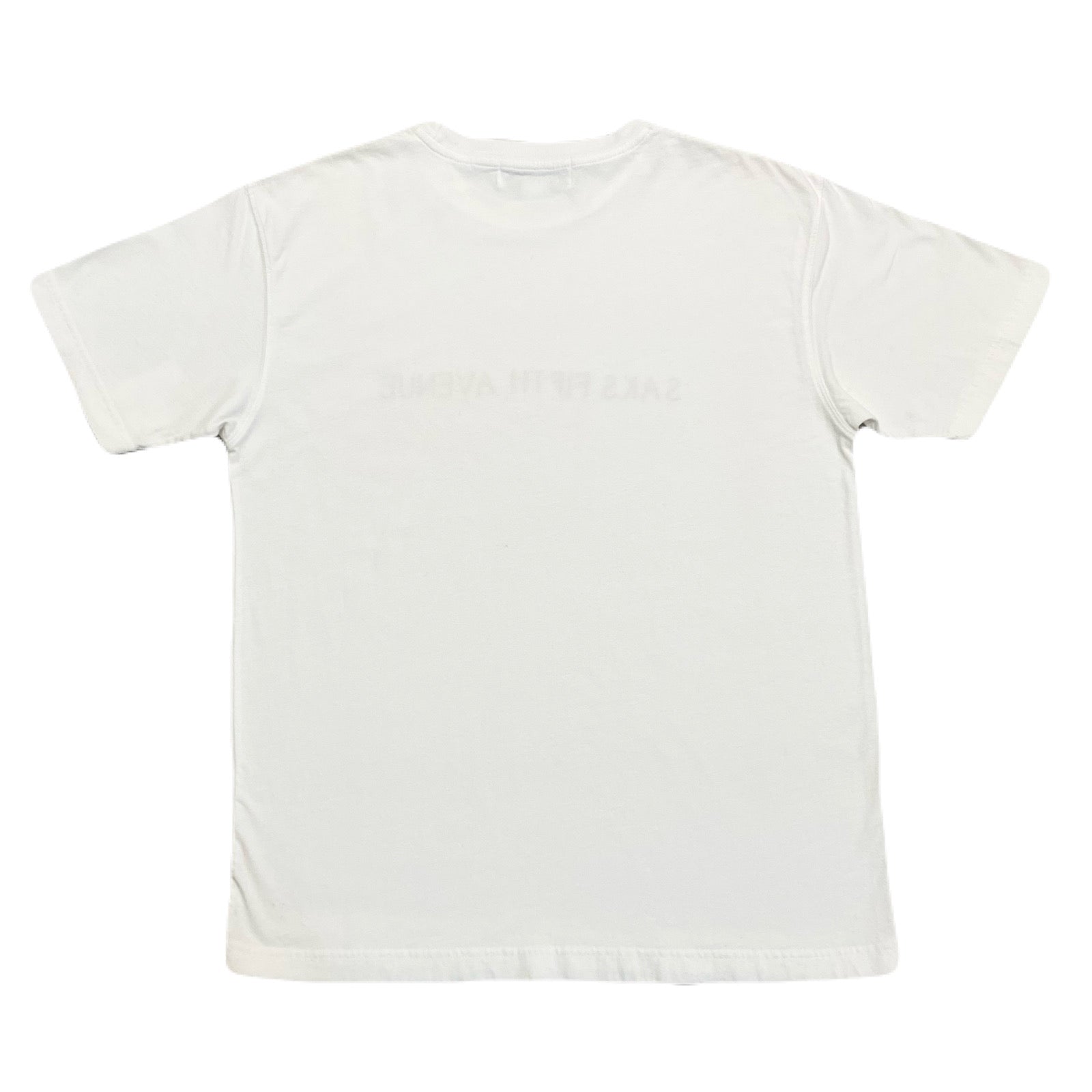 Vintage Saks Fifth Avenue 2003 Embroidered Spell Out T-Shirt Adult Large