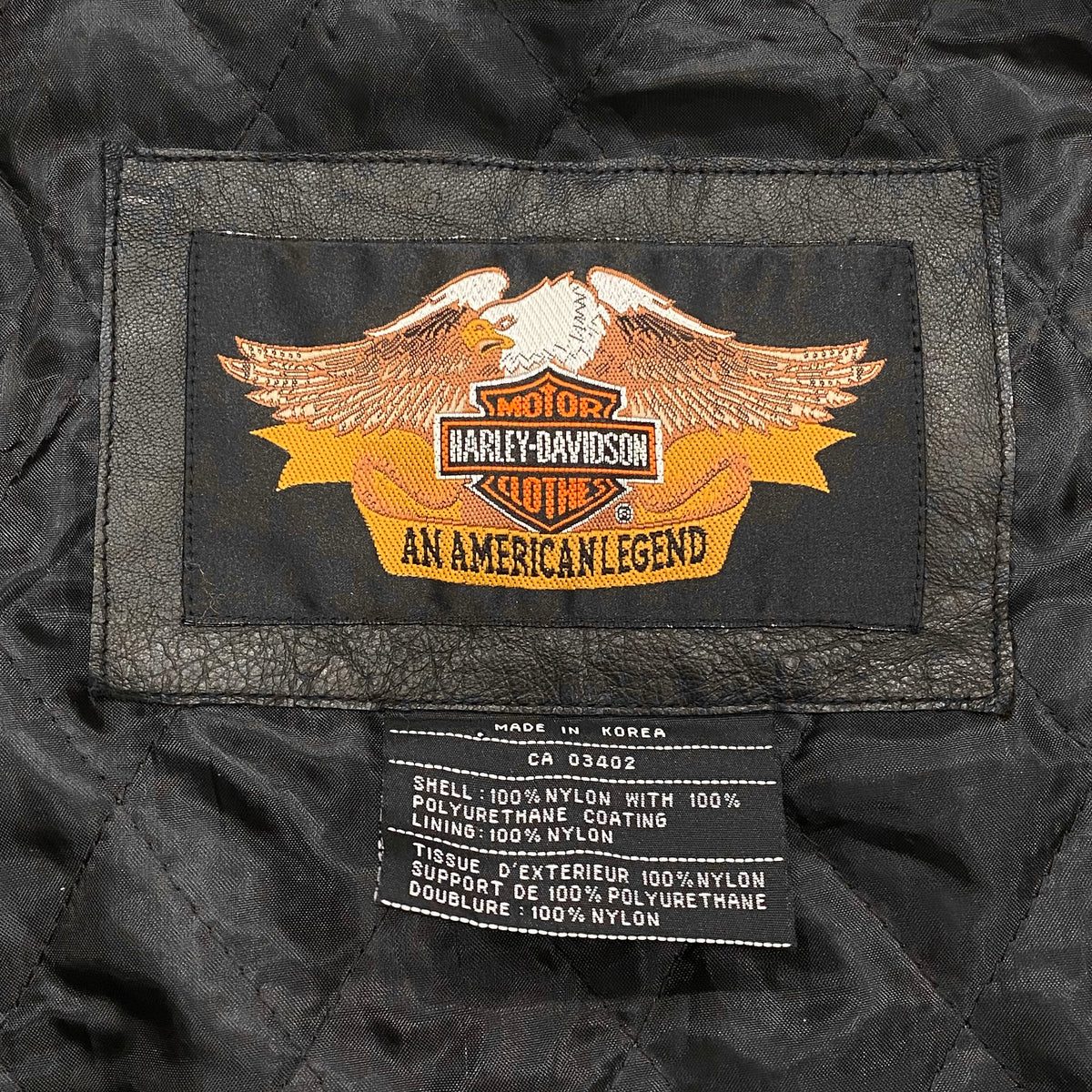 Harley-Davidson 1/1 Official Prototype Black Nylon Polyurethane Coating Back Embroidered Logo Jacket Men’s XXL