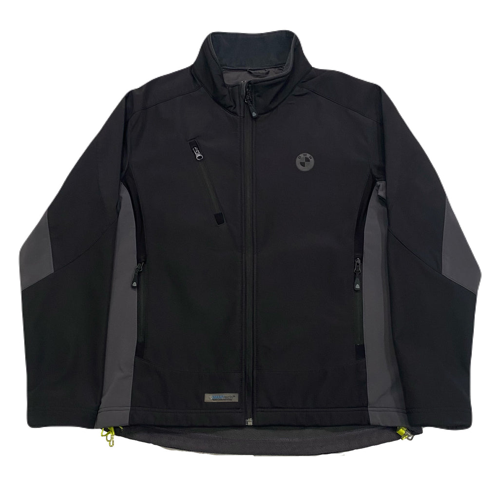 BMW Smartech Black Gray Fleece Lined Softshell Zip Up Jacket Women’s Medium