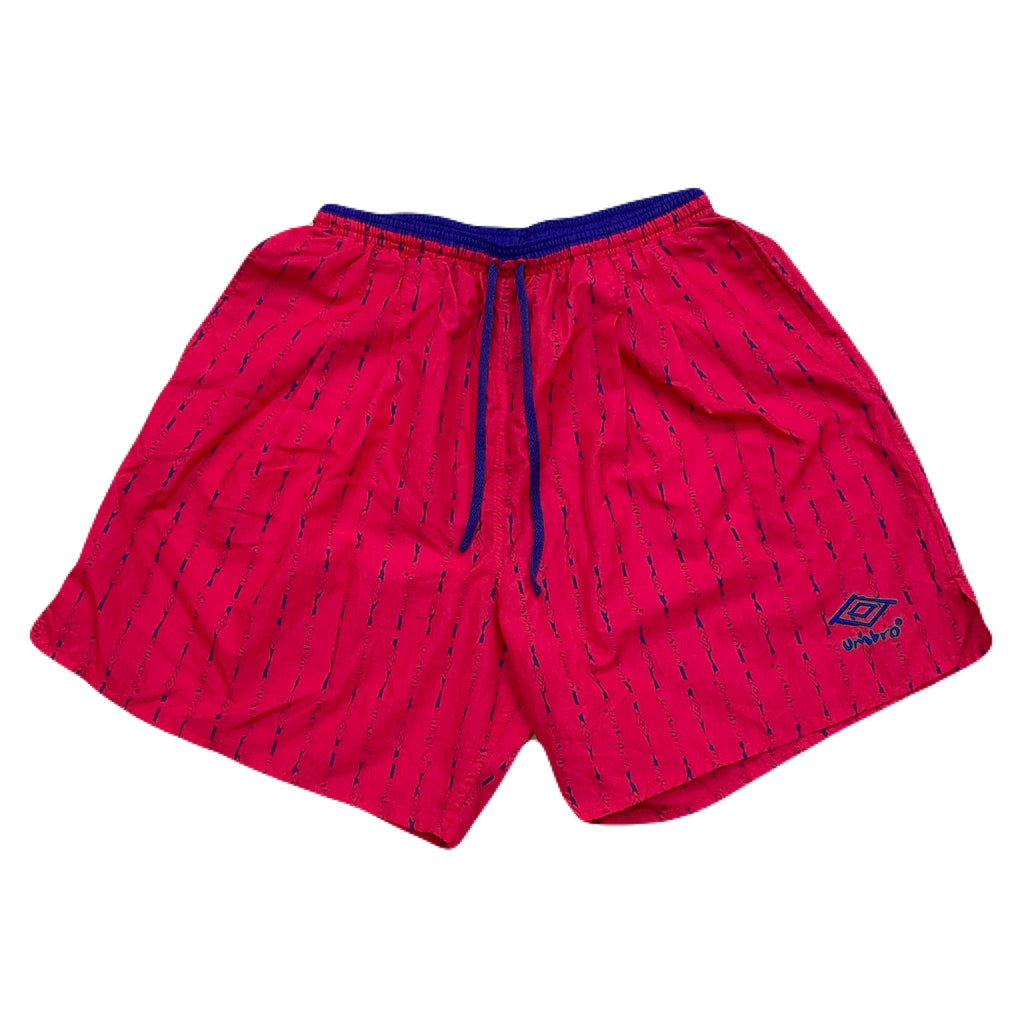 Vintage Umbro International Sand Soccer Federation Neon Pink Blue Made In USA Shorts Men’s Large