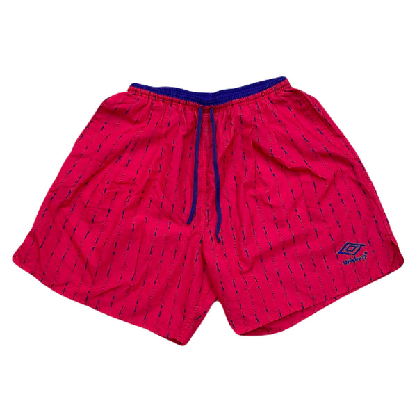 Vintage Umbro International Sand Soccer Federation Neon Pink Blue Made In USA Shorts Men’s Large