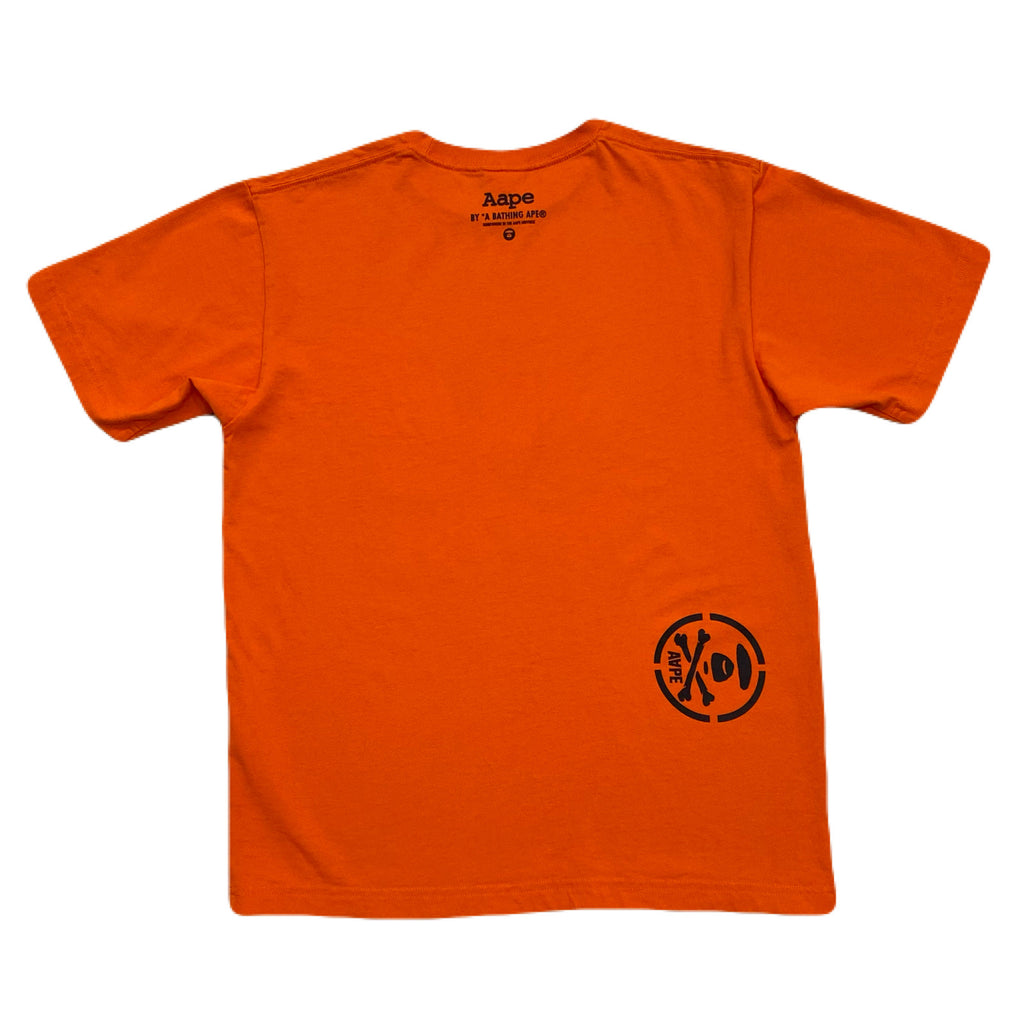 Aape A Bathing Ape Bape Skull & Crossbones Orange T-Shirt Men’s Medium