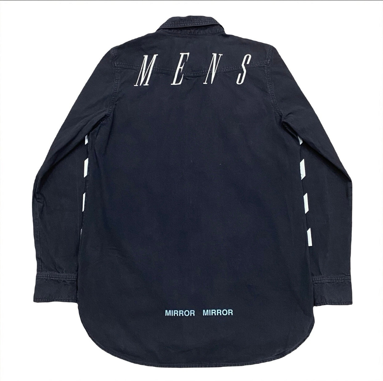 Off-White c/o Virgil Abloh 2013 Ferns 23 Mirror Black Button Up Shirt Men’s Small