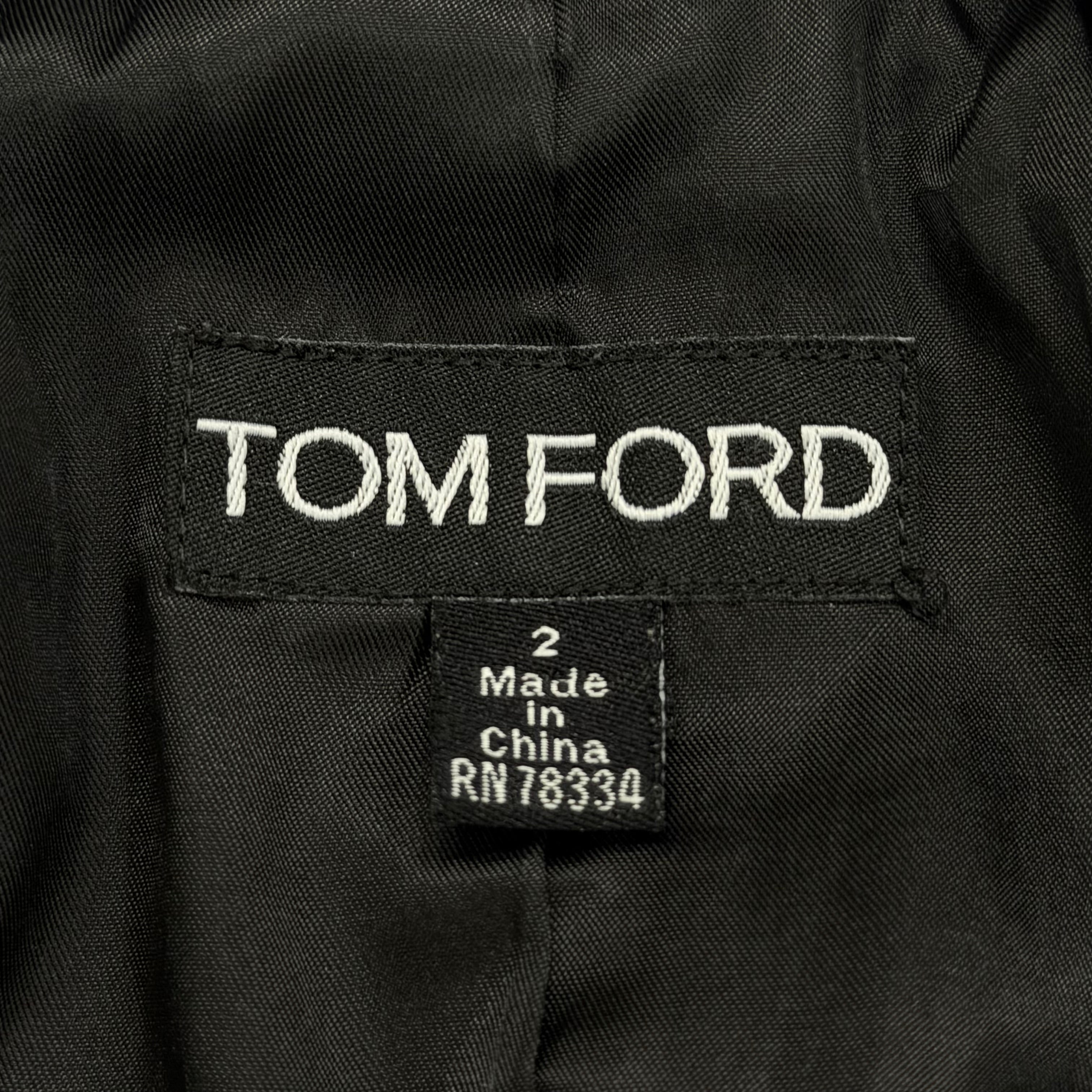 Vintage 90’s Tom Ford Black One Button 3 Pocket Blazer Women’s Size 2P