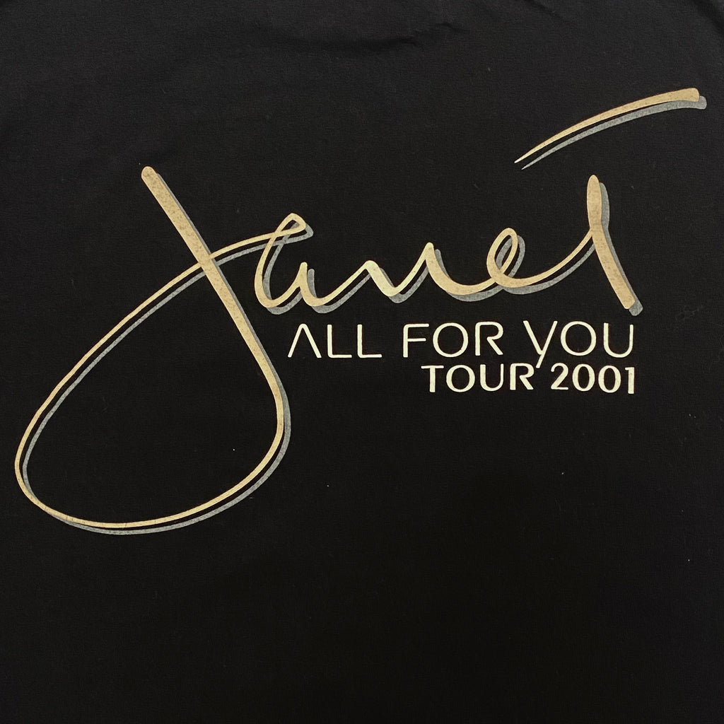 Vintage Janet Jackson All For You 2001 Tour Giant Tag T-Shirt Medium