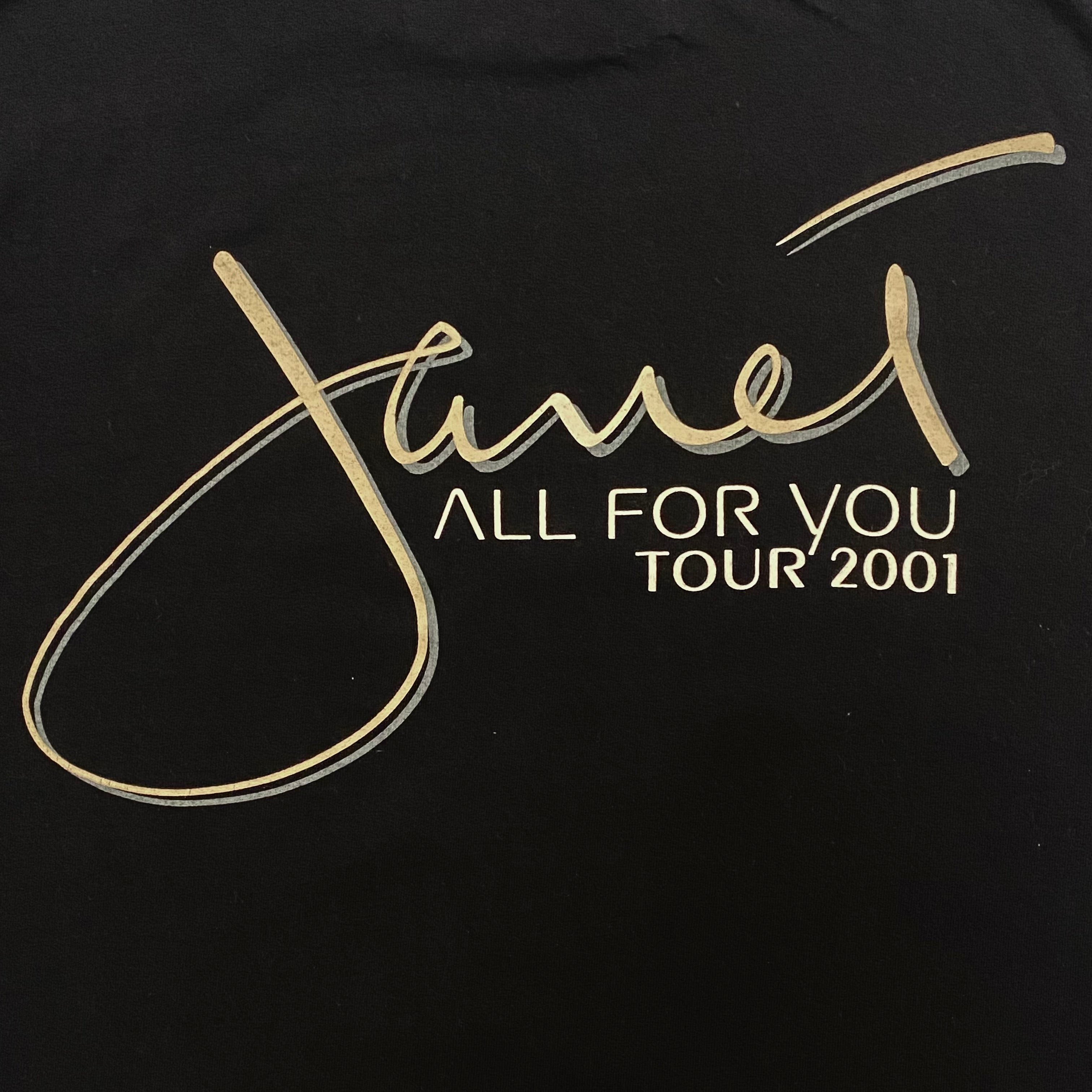 Vintage Janet Jackson All For You 2001 Tour Giant Tag T-Shirt Medium