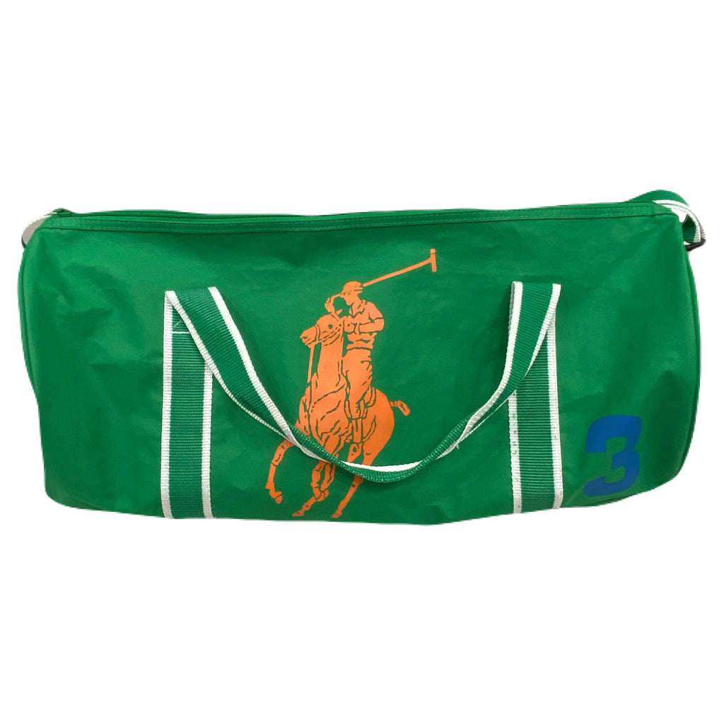 Ralph Lauren The Big Pony Collection Green 3 Duffle Weekend Holdall Bag
