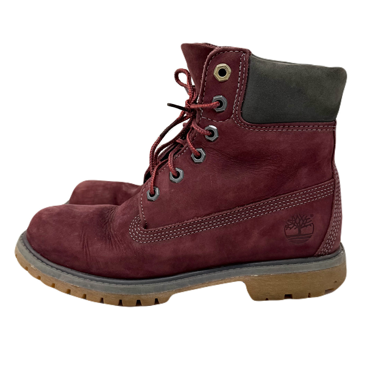 Timberland Nubuck A18NJ Primaloft 200 Gram Burgundy Boots Men’s 6.5 US