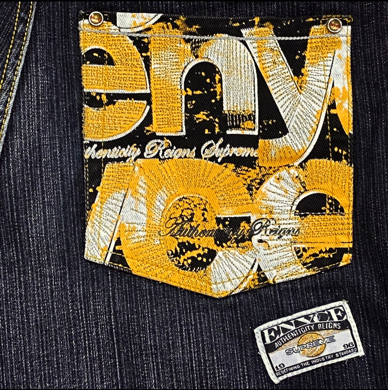 Enyce Embroidered Black Denim Shorts 32