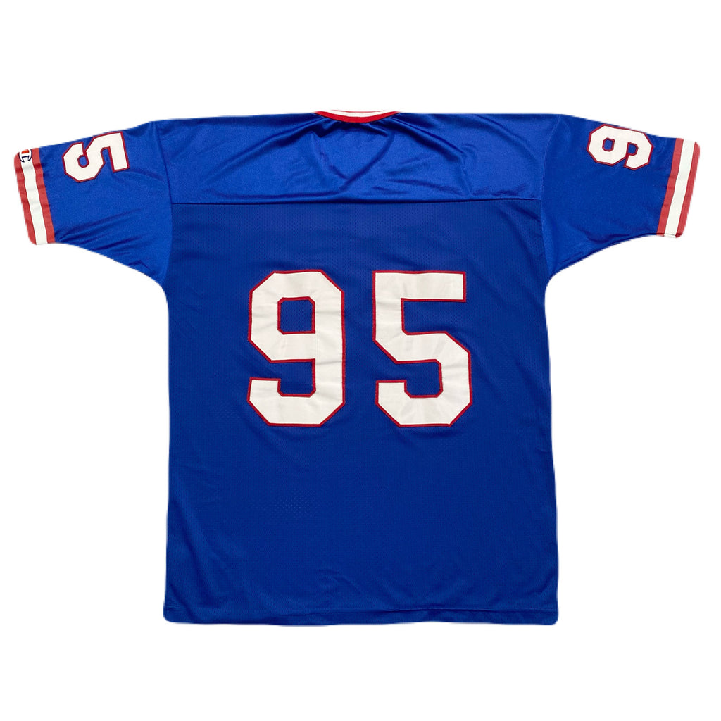 Vintage Champion NFL Buffalo Bills Bryce Paup #95 Nylon USA Made Size 48 Jersey