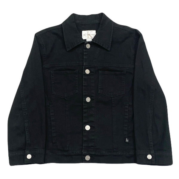 Vintage Calvin Klein Black Stretch Denim Style Jacket Women’s Small