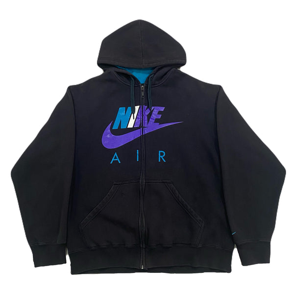 Nike Air Black Purple Blue Full Zip Hoodie Men’s Large