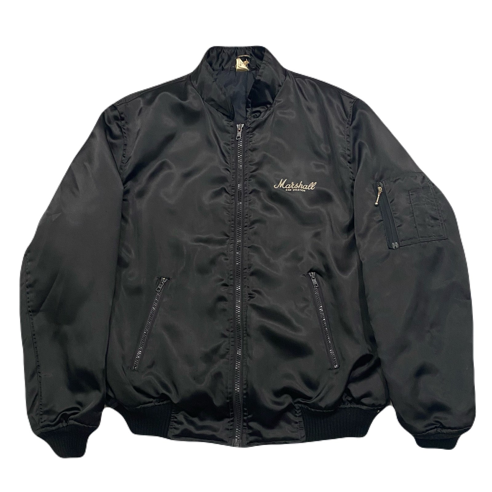 Vintage Marshall Amps Rock Music Insulated Satin Bomber Jacket Men’s XL