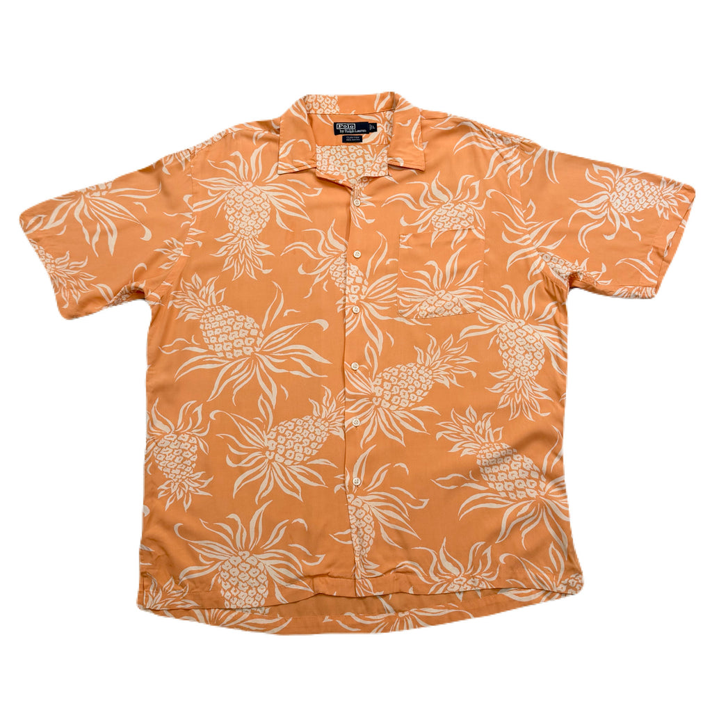 Vintage Polo Ralph Lauren Clayton Floral Rayon Hawaiian Shirt Men’s Large