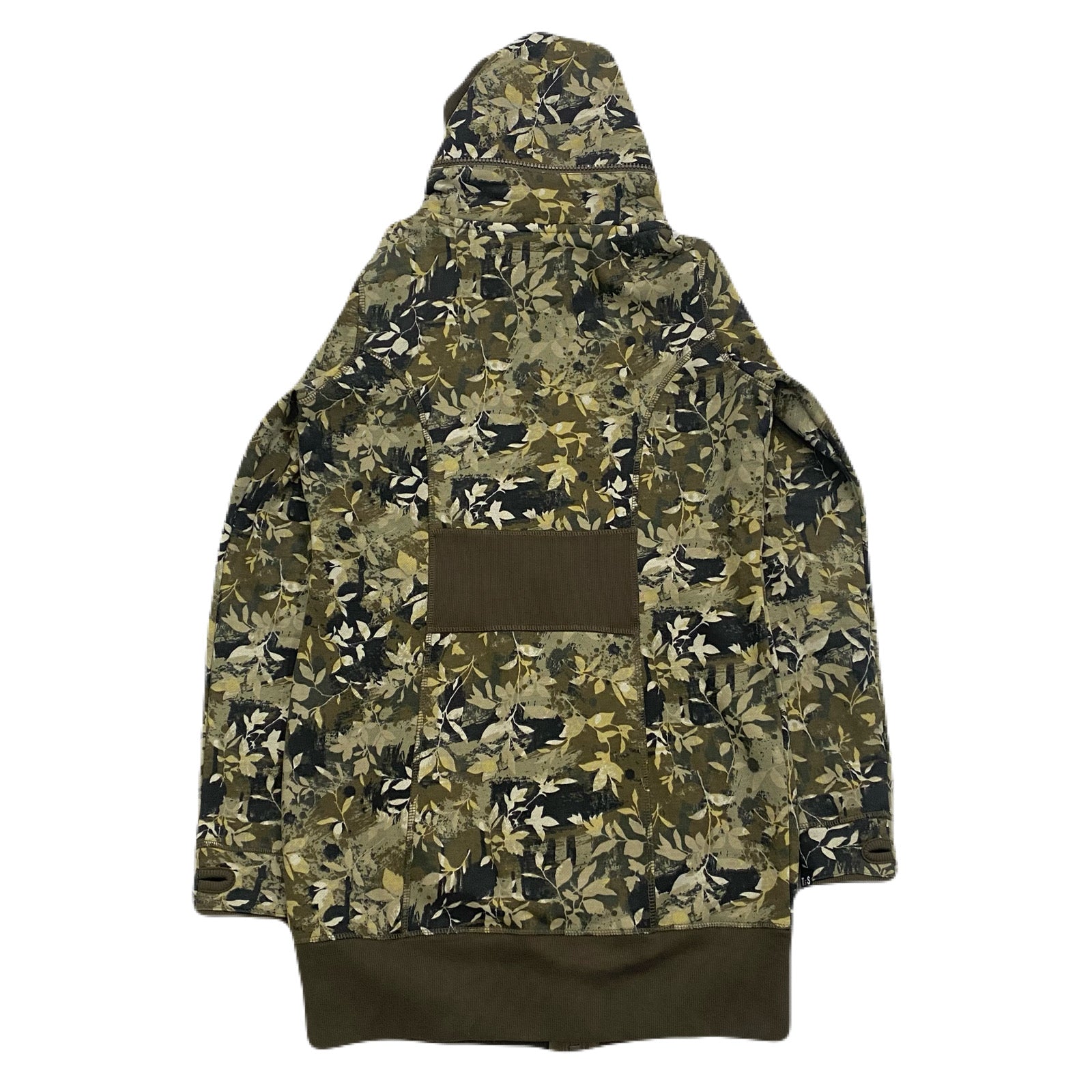 Triple Five Soul Camo Foliage Concealable Hood Long Zip Hoodie Women’s XL