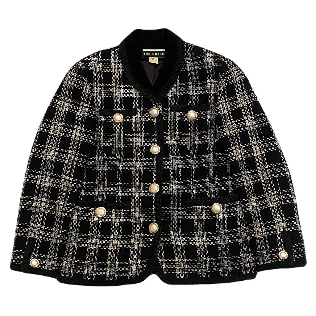 Saks Fifth Avenue The Works Lined Tweed Blazer Jacket Women’s Size 8