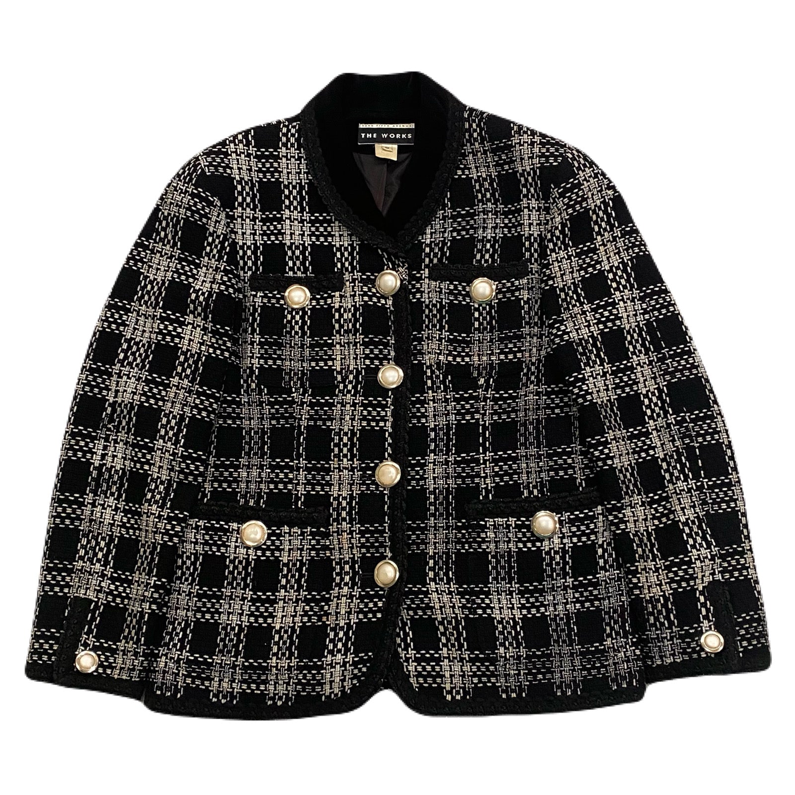 Saks Fifth Avenue The Works Lined Tweed Blazer Jacket Women’s Size 8