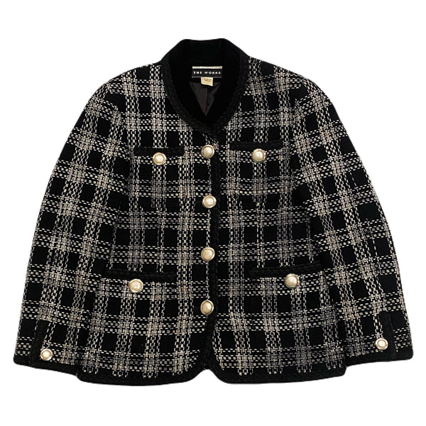 Saks Fifth Avenue The Works Lined Tweed Blazer Jacket Women’s Size 8