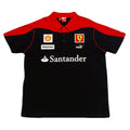 Puma Ferrari Scuderia Santander Black Red Mesh Back Polo Shirt Men’s XL