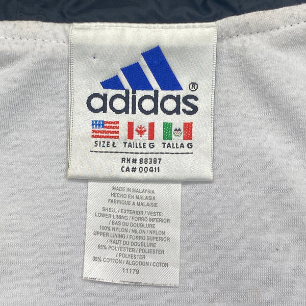 Vintage Adidas Colorblock Red Black White Hooded Windbreaker Jacket Men’s Large