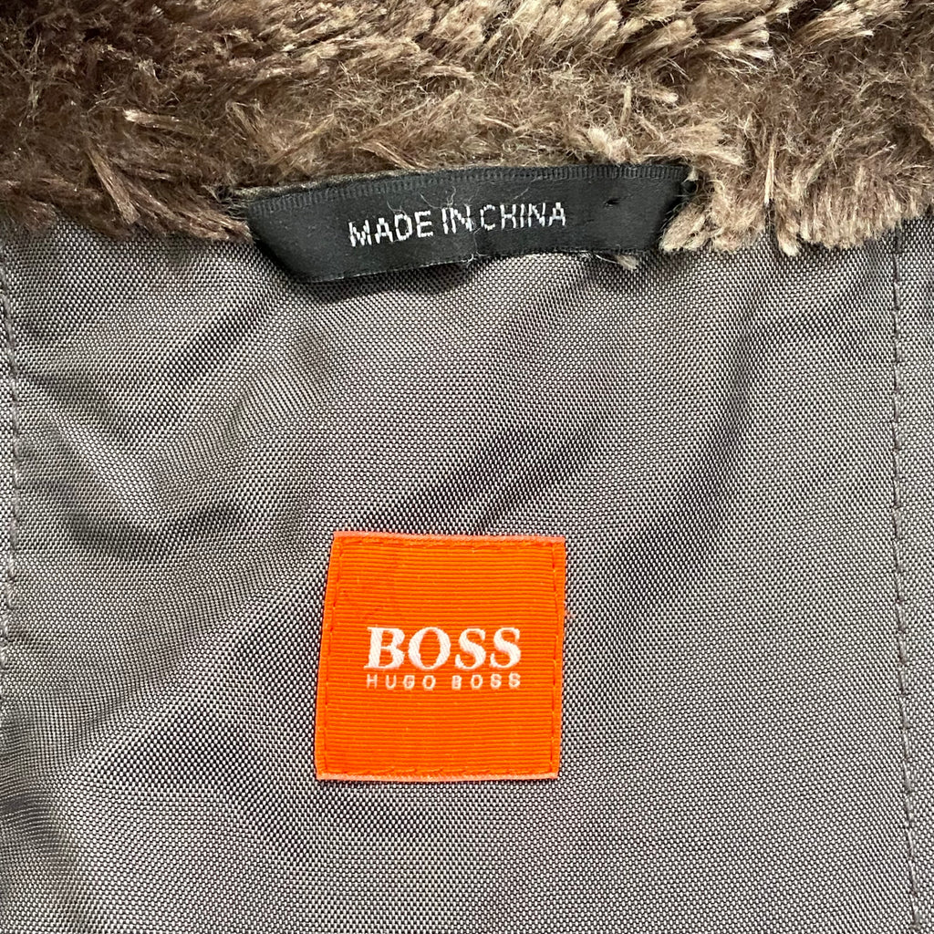 Hugo Boss Orange Faux Fur Lined Hooded Brown Parka Jacket Men’s 40 R (50 EUR)