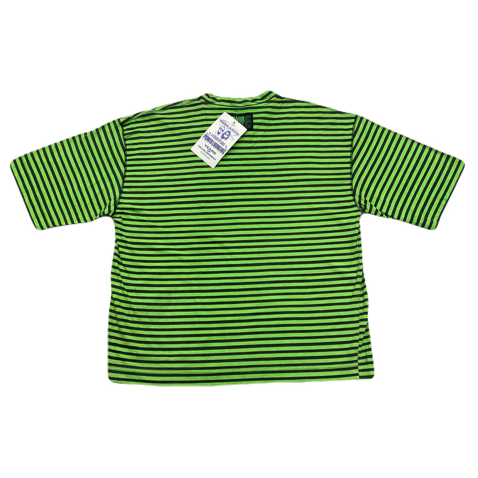 Vintage 1990 A Couple Of Guys Striped Lime Black Sample T-Shirt Men’s Large