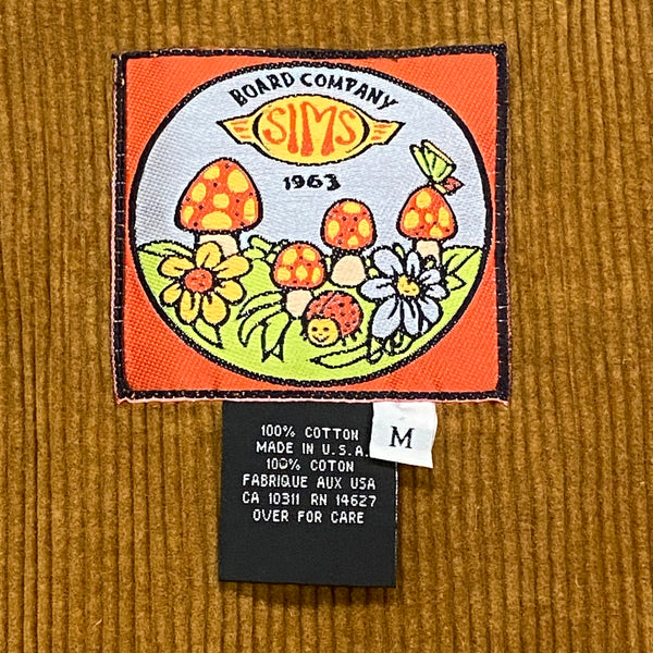Vintage SIMS Board Company Rare Shrooms Corduroy Jacket Coat Women’s Medium