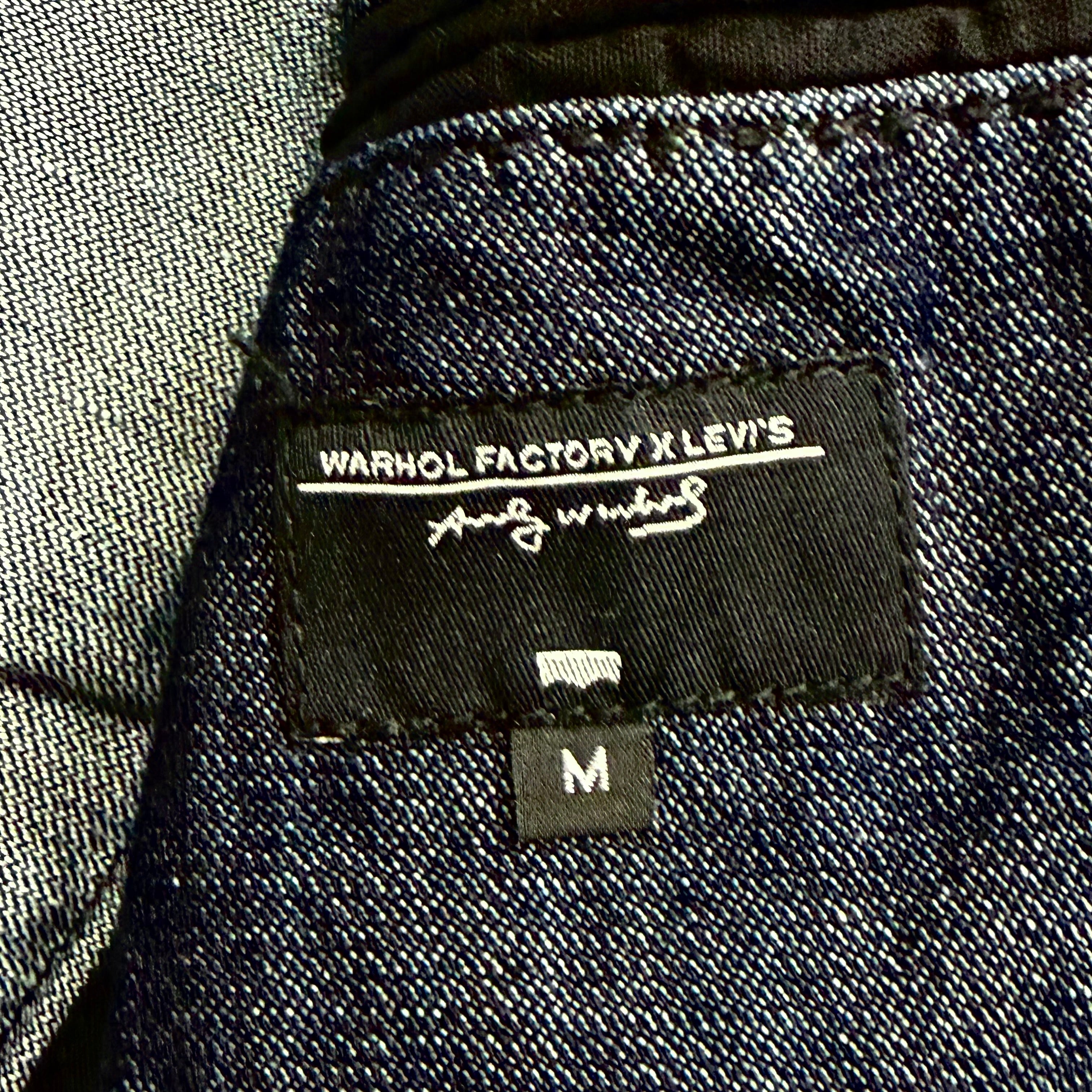 Warhol Factory x Levis Andy Warhol Blue Cotton Linen Blend Blazer Women’s Medium