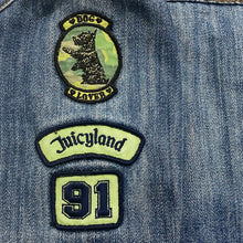 Load image into Gallery viewer, Vintage Juicy Couture Y2K Dog Lover 91 Juicyland Patch Denim Jean Jacket Women’s P
