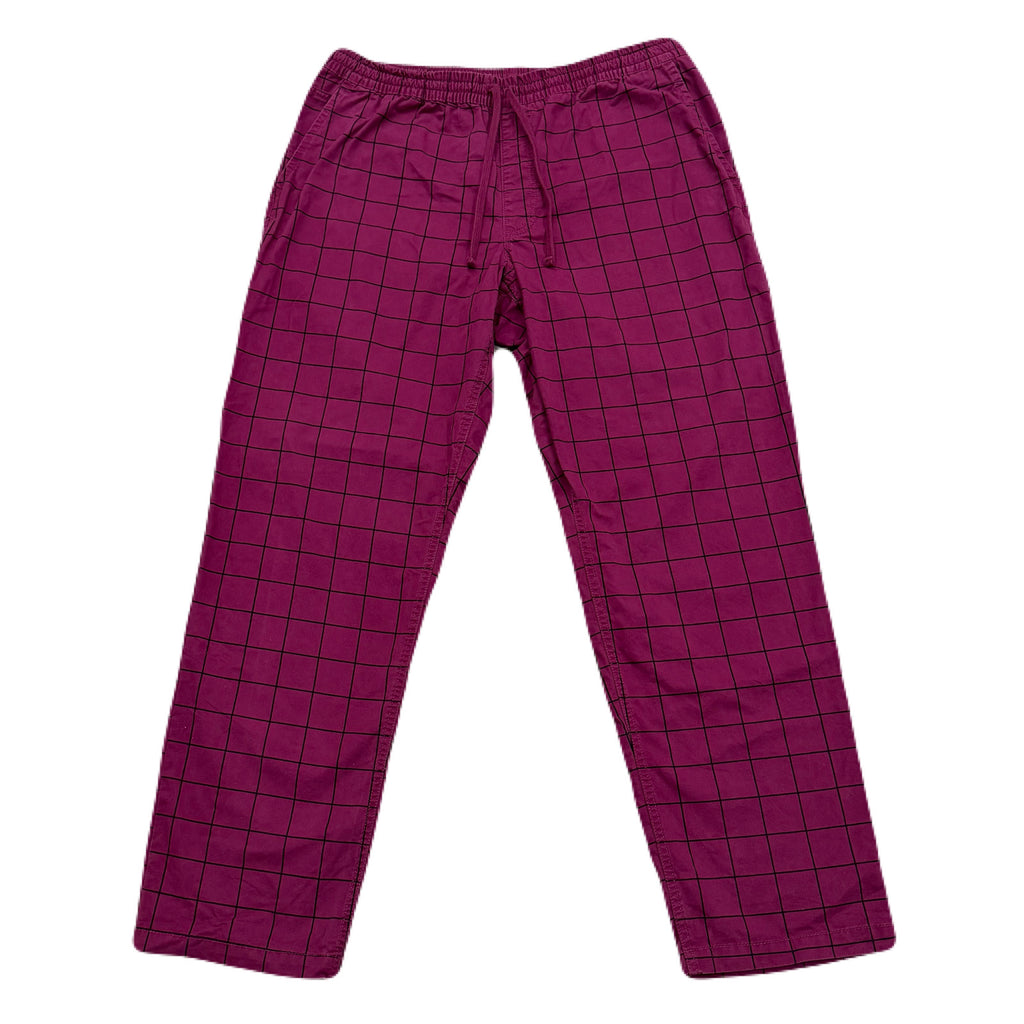 VANS Range Elastic Loose Tapered Fit Grid Windowpane Purple Chino Pants Men’s XL