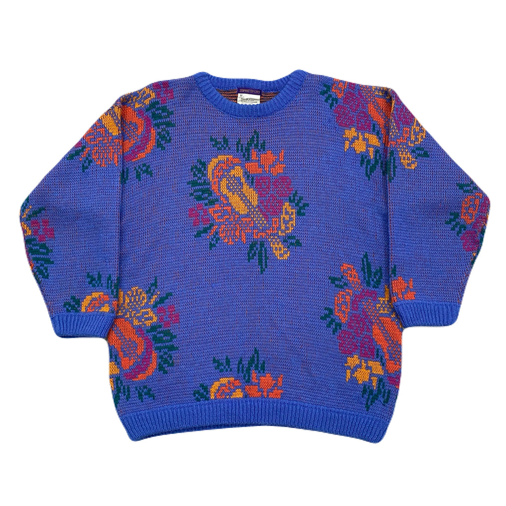Vintage 80’s Esprit Sport Colorful Floral Sweater Women’s Medium